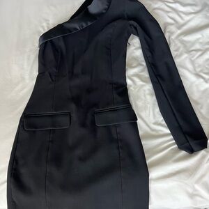 Zara Black One-Shoulder Dress